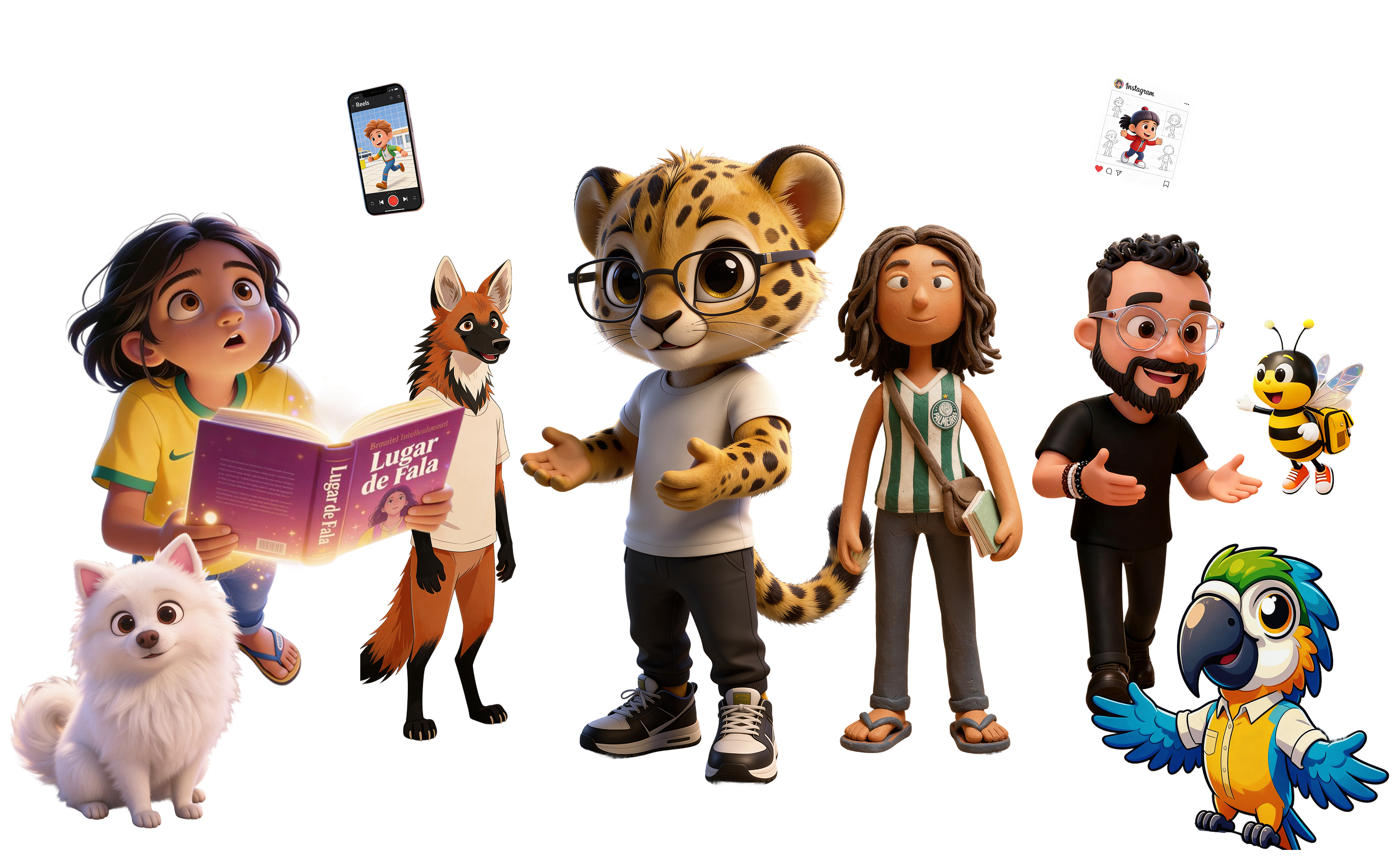 Personagens 3D Pequizeiro Animação